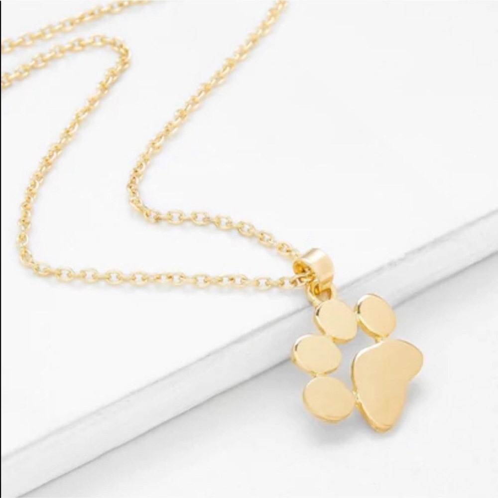 LAST ONE π Dainty Dog Lover Paw Print Necklace - Picture 3 of 6